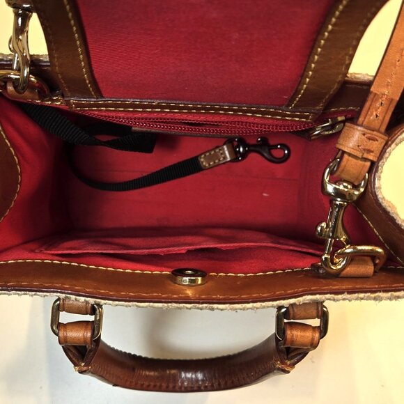 Dooney Bourke Janine python print Leather Mini Tote Satchel Crossbody Bag - Picture 7 of 16
